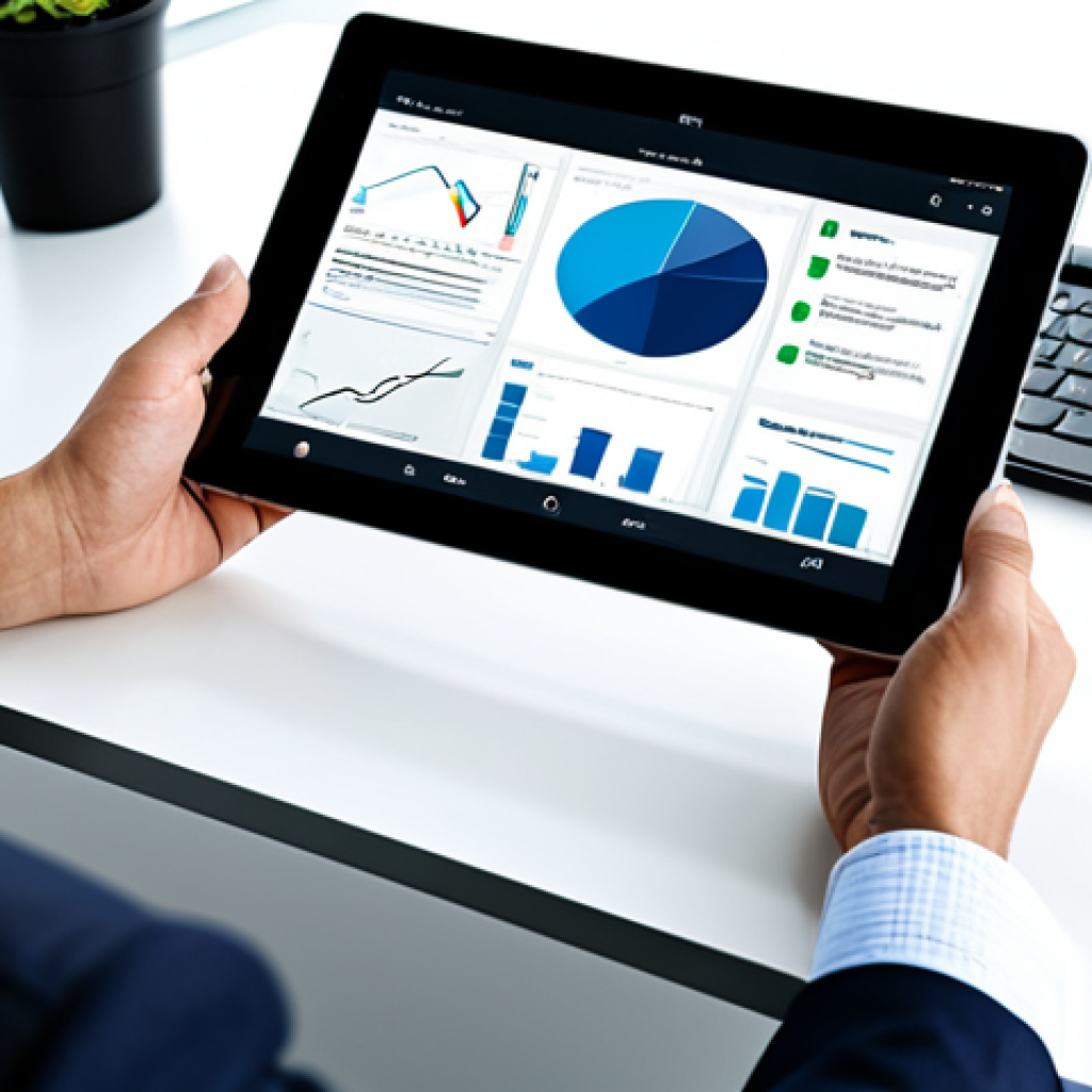 A professional-looking person, fully clothed in smart-casual business attire, is seated at a clean, contemporary desk. They are looking at a sleek, transparent tablet displaying an intuitive virtual real estate platform with simplified user interfaces and clear, inviting graphics. The person's hands are naturally positioned on the tablet, indicating easy interaction. The background is a bright, minimalist modern office or home study. Safe for work, appropriate content, fully clothed, modest clothing, perfect anatomy, correct proportions, natural pose, well-formed hands, proper finger count, natural body proportions, professional photography, high quality.