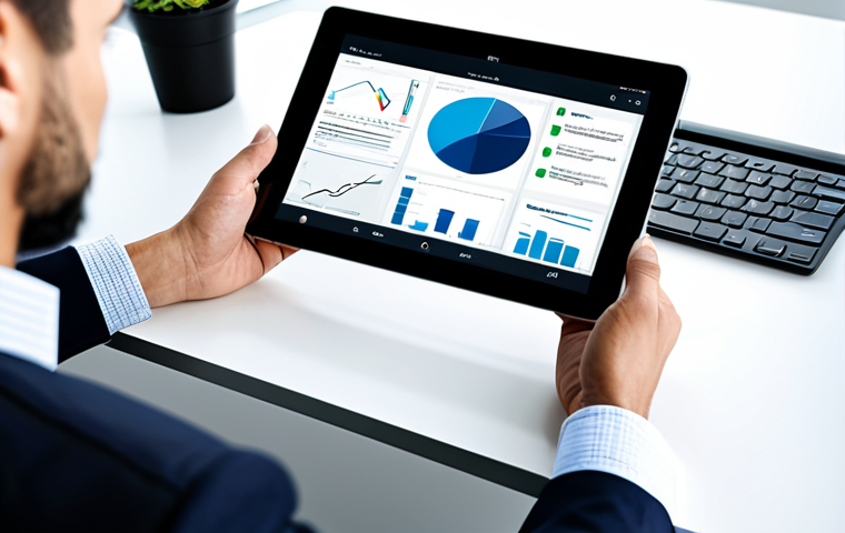 A professional-looking person, fully clothed in smart-casual business attire, is seated at a clean, contemporary desk. They are looking at a sleek, transparent tablet displaying an intuitive virtual real estate platform with simplified user interfaces and clear, inviting graphics. The person's hands are naturally positioned on the tablet, indicating easy interaction. The background is a bright, minimalist modern office or home study. Safe for work, appropriate content, fully clothed, modest clothing, perfect anatomy, correct proportions, natural pose, well-formed hands, proper finger count, natural body proportions, professional photography, high quality.